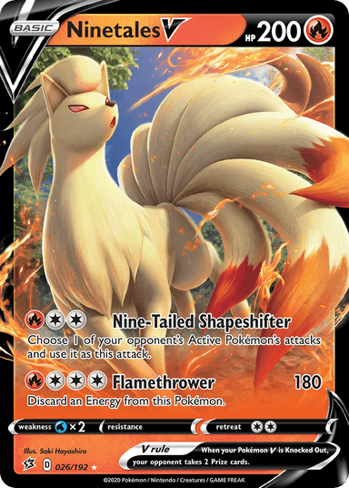 Carta Ninetales V 26/192 do set Rebel Clash — Pokémon TCG | Bynx
