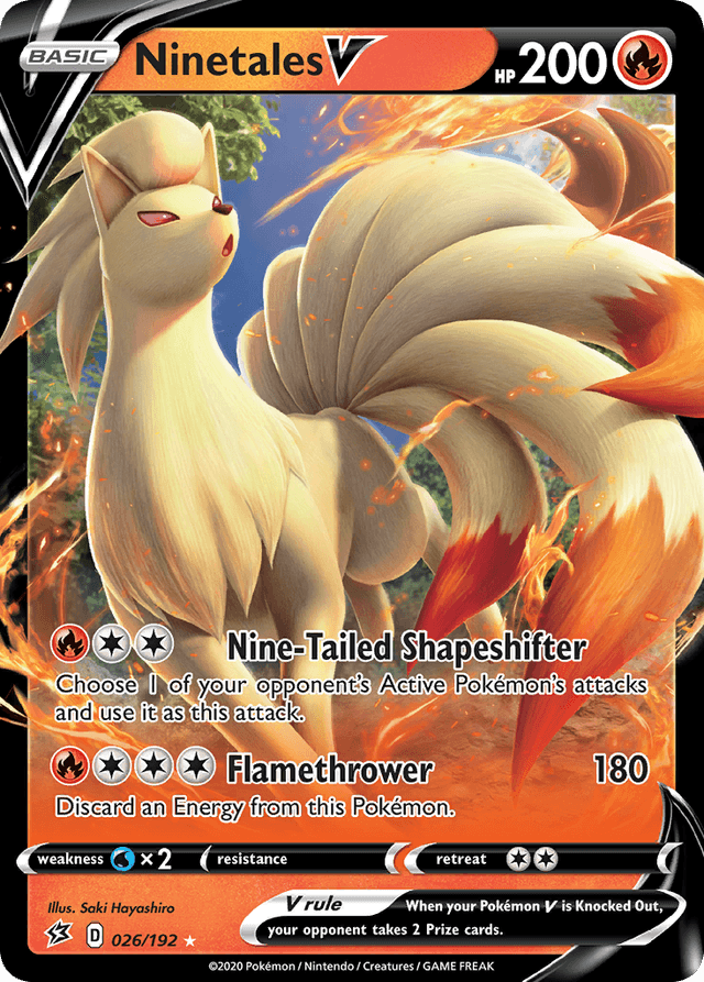 Carta Ninetales V 26/192 do set Rebel Clash — Pokémon TCG | Bynx