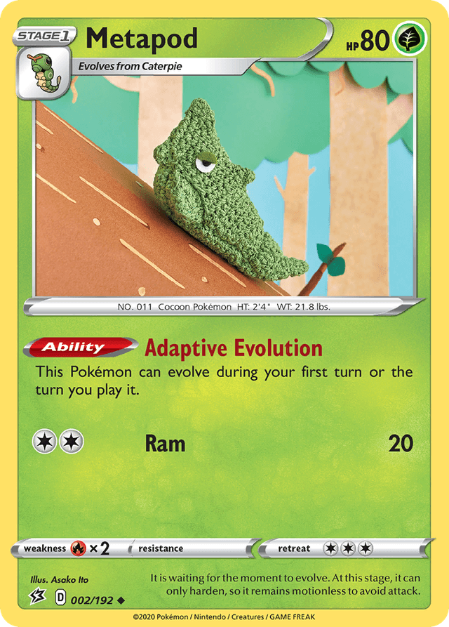 Carta Metapod 2/192 do set Rebel Clash — Pokémon TCG | Bynx