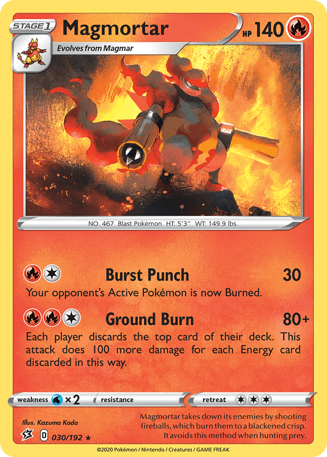 Carta Magmortar 30/192 do set Rebel Clash — Pokémon TCG | Bynx