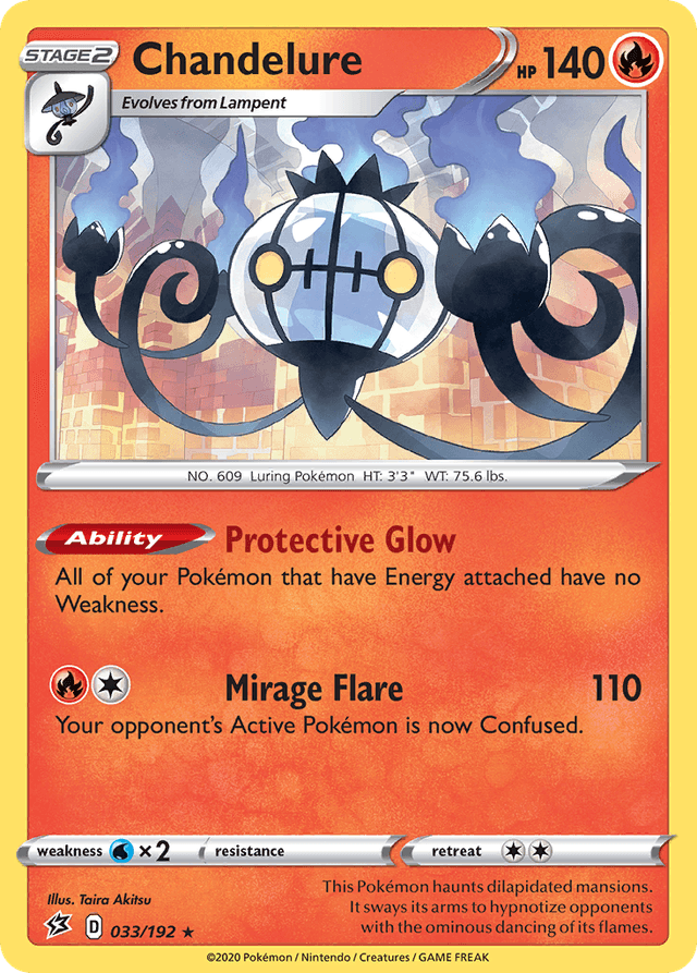 Carta Chandelure 33/192 do set Rebel Clash — Pokémon TCG | Bynx