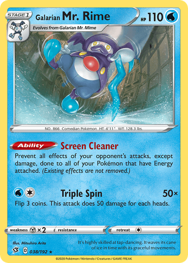 Carta Galarian Mr. Rime 38/192 do set Rebel Clash — Pokémon TCG | Bynx