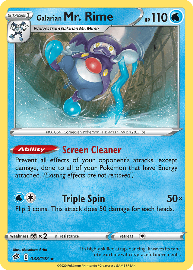 Carta Galarian Mr. Rime 38/192 do set Rebel Clash — Pokémon TCG | Bynx