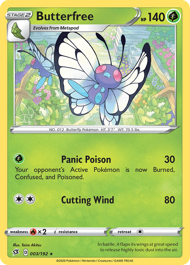 Carta Butterfree 3/192 do set Rebel Clash — Pokémon TCG | Bynx