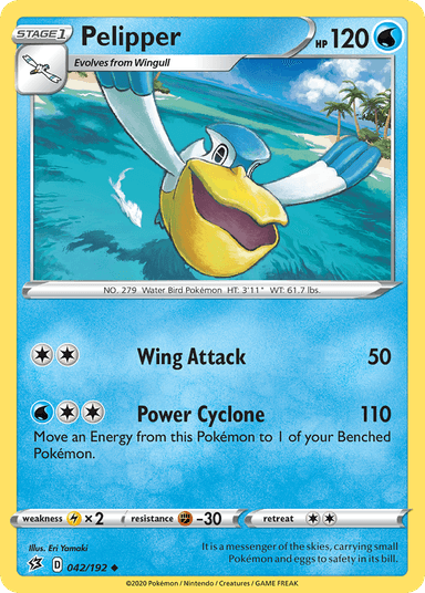 Carta Pelipper 42/192 do set Rebel Clash — Pokémon TCG | Bynx