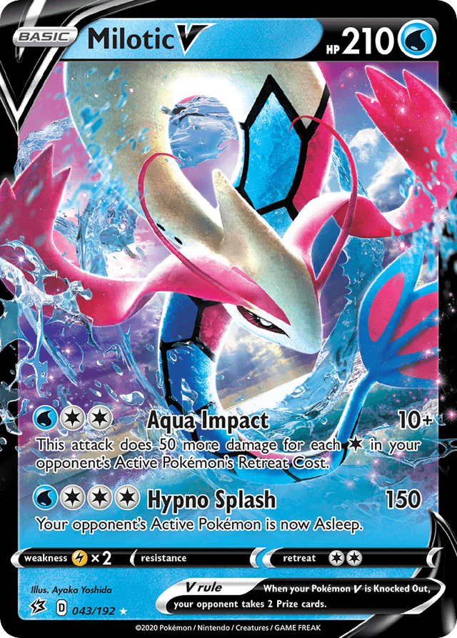 Carta Milotic V 43/192 do set Rebel Clash — Pokémon TCG | Bynx