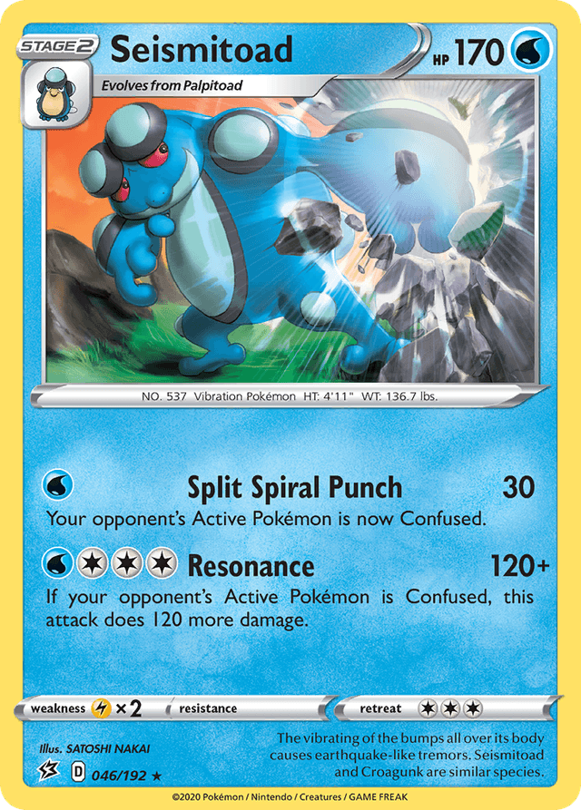 Carta Seismitoad 46/192 do set Rebel Clash — Pokémon TCG | Bynx
