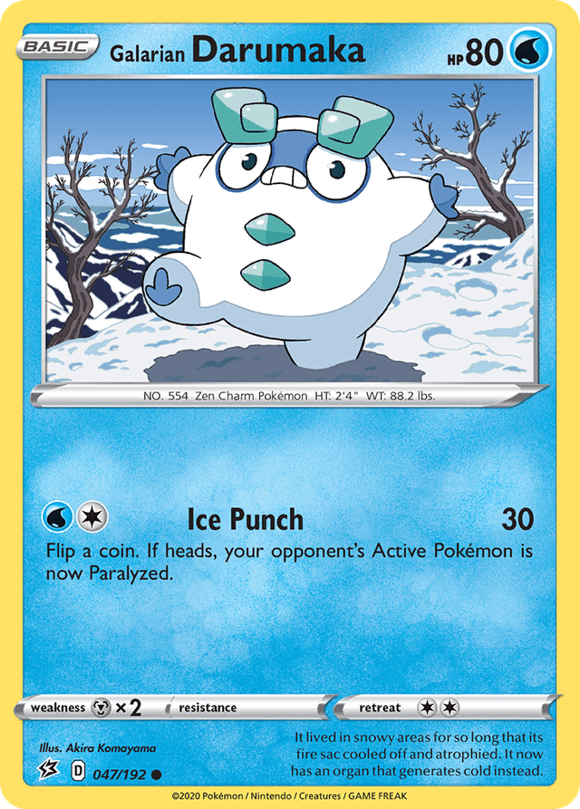Carta Galarian Darumaka 47/192 do set Rebel Clash — Pokémon TCG | Bynx