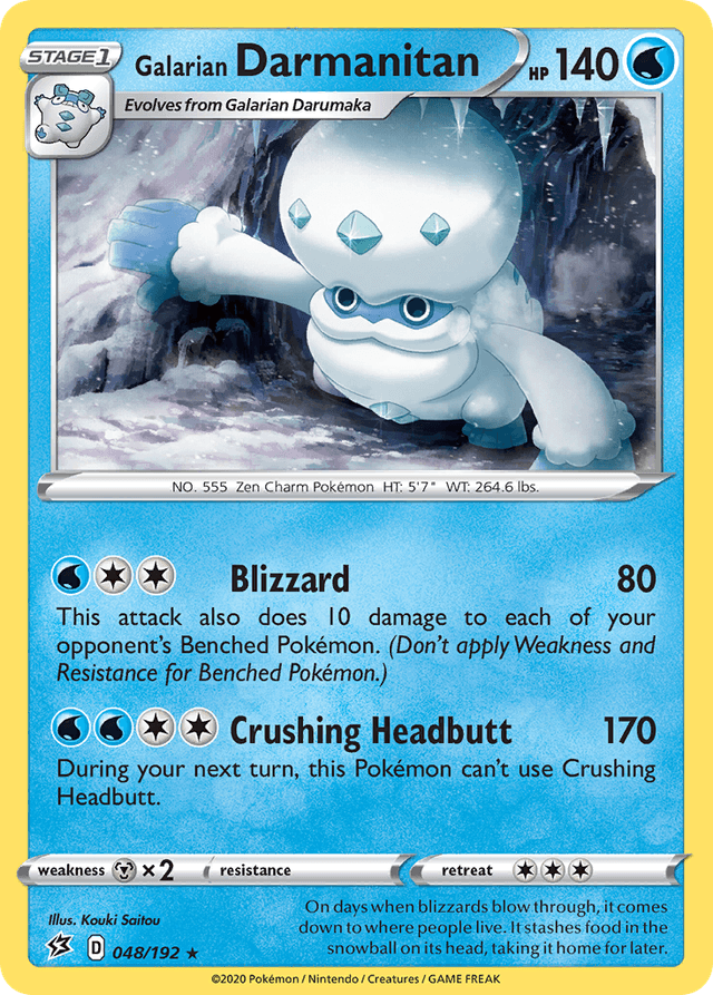 Carta Galarian Darmanitan 48/192 do set Rebel Clash — Pokémon TCG | Bynx
