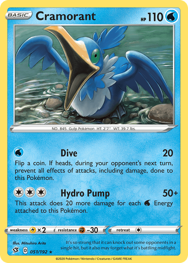 Carta Cramorant 51/192 do set Rebel Clash — Pokémon TCG | Bynx