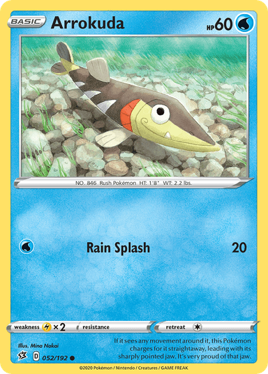 Carta Arrokuda 52/192 do set Rebel Clash — Pokémon TCG | Bynx