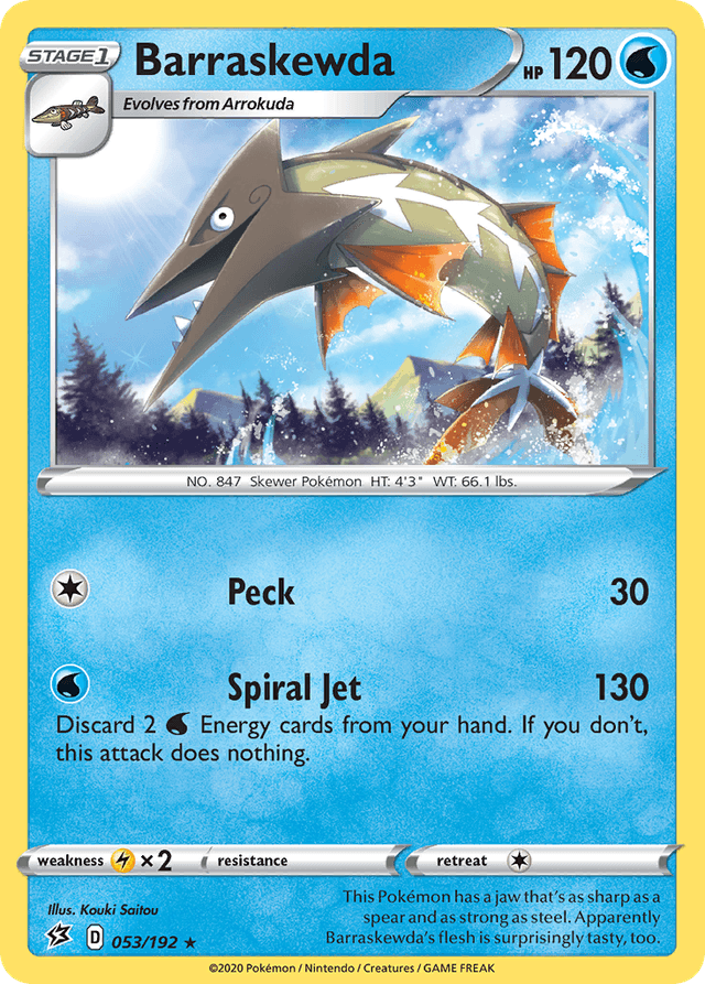 Carta Barraskewda 53/192 do set Rebel Clash — Pokémon TCG | Bynx