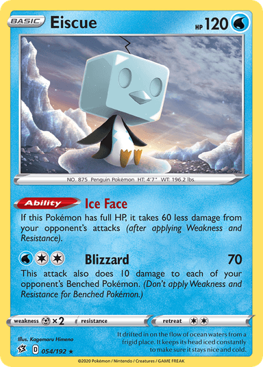Carta Eiscue 54/192 do set Rebel Clash — Pokémon TCG | Bynx