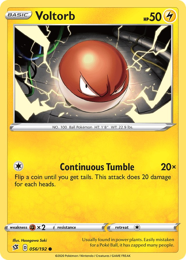 Carta Voltorb 56/192 do set Rebel Clash — Pokémon TCG | Bynx
