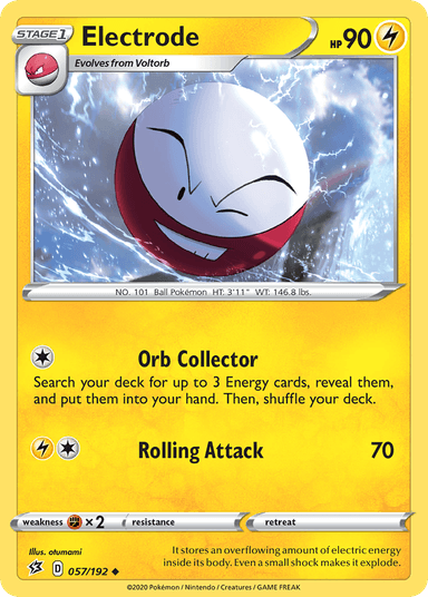 Carta Electrode 57/192 do set Rebel Clash — Pokémon TCG | Bynx