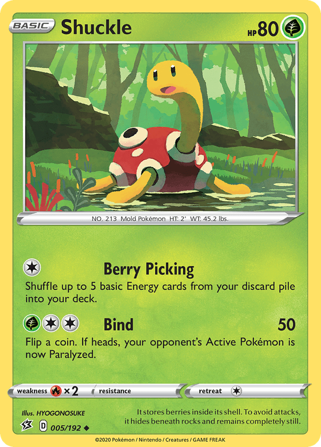Carta Shuckle 5/192 do set Rebel Clash — Pokémon TCG | Bynx