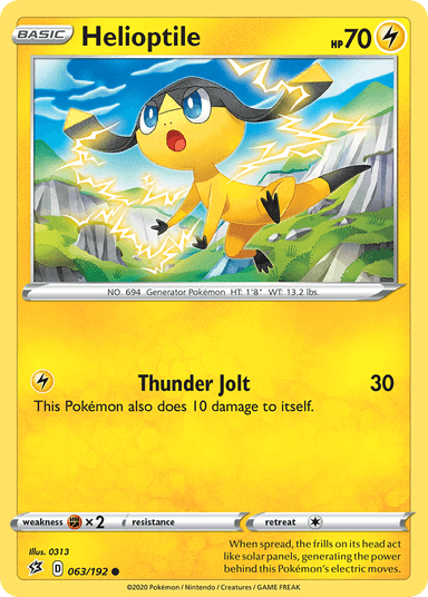 Carta Helioptile 63/192 do set Rebel Clash — Pokémon TCG | Bynx