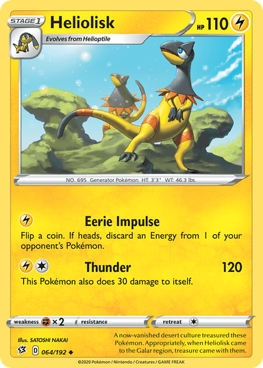 Carta Heliolisk 64/192 do set Rebel Clash — Pokémon TCG | Bynx
