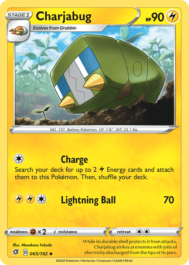 Carta Charjabug 65/192 do set Rebel Clash — Pokémon TCG | Bynx