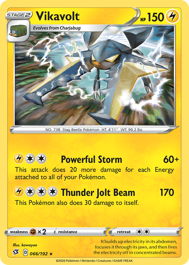 Carta Vikavolt 66/192 do set Rebel Clash — Pokémon TCG | Bynx
