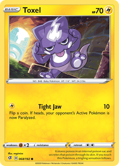 Carta Toxel 68/192 do set Rebel Clash — Pokémon TCG | Bynx