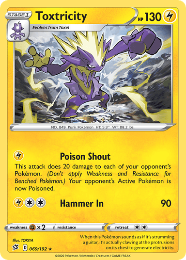 Carta Toxtricity 69/192 do set Rebel Clash — Pokémon TCG | Bynx
