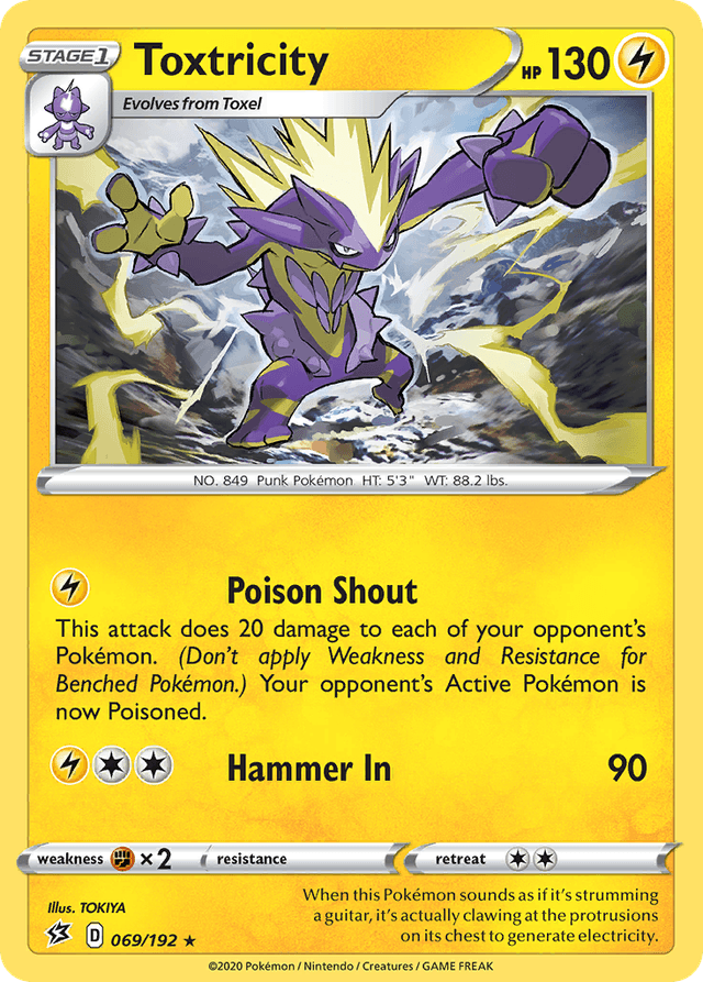 Carta Toxtricity 69/192 do set Rebel Clash — Pokémon TCG | Bynx