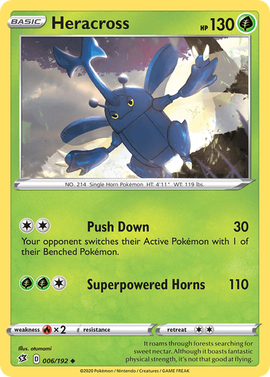Carta Heracross 6/192 do set Rebel Clash — Pokémon TCG | Bynx