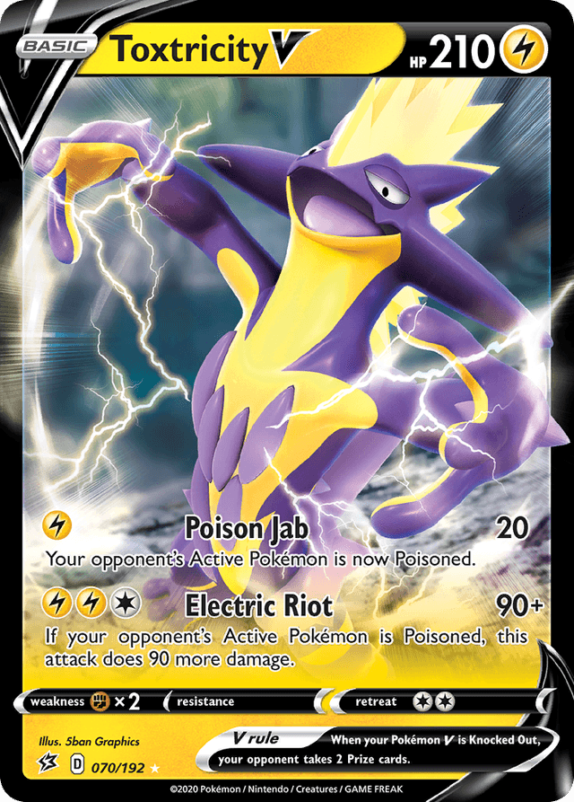 Carta Toxtricity V 70/192 do set Rebel Clash — Pokémon TCG | Bynx