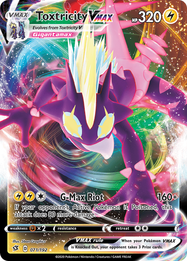 Carta Toxtricity VMAX 71/192 do set Rebel Clash — Pokémon TCG | Bynx