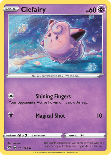 Carta Clefairy 74/192 do set Rebel Clash — Pokémon TCG | Bynx