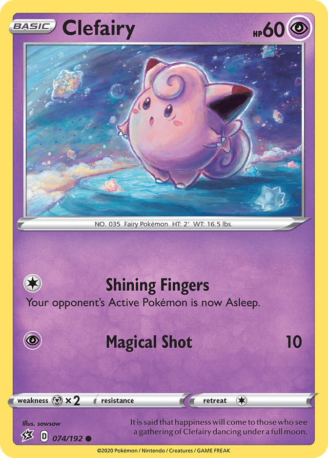 Carta Clefairy 74/192 do set Rebel Clash — Pokémon TCG | Bynx