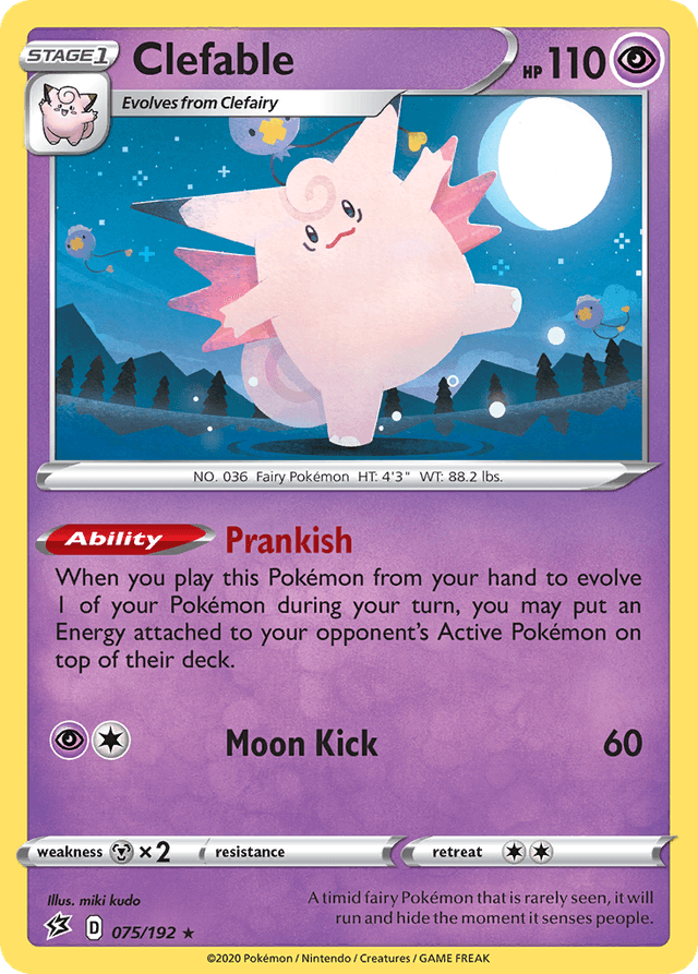 Carta Clefable 75/192 do set Rebel Clash — Pokémon TCG | Bynx