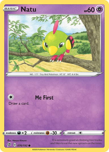 Carta Natu 76/192 do set Rebel Clash — Pokémon TCG | Bynx