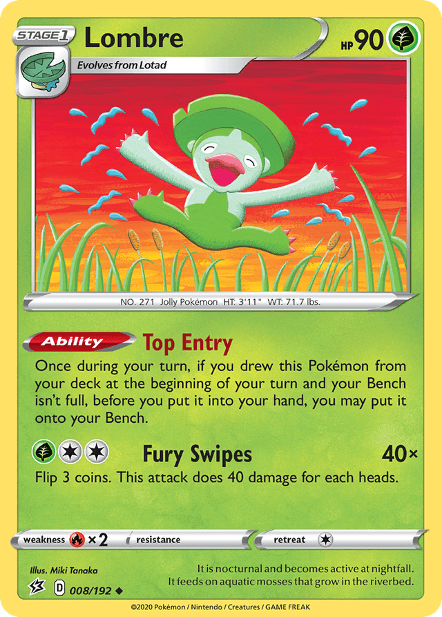 Carta Lombre 8/192 do set Rebel Clash — Pokémon TCG | Bynx