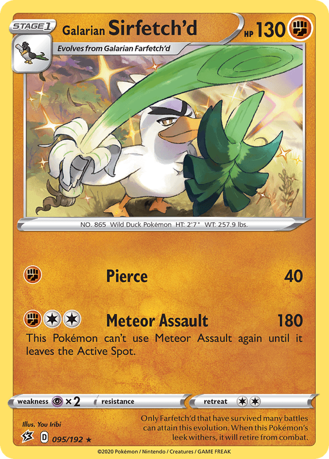 Carta Galarian Sirfetch'd 95/192 do set Rebel Clash — Pokémon TCG | Bynx