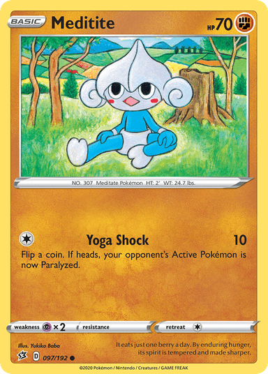 Carta Meditite 97/192 do set Rebel Clash — Pokémon TCG | Bynx