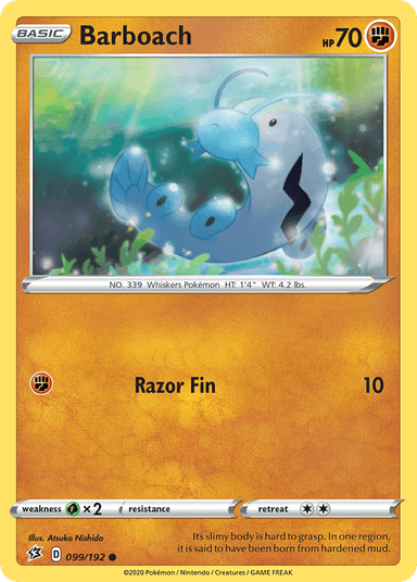 Carta Barboach 99/192 do set Rebel Clash — Pokémon TCG | Bynx