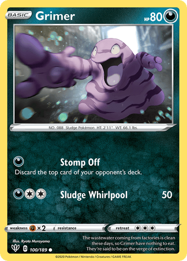 Carta Grimer 100/189 do set Darkness Ablaze — Pokémon TCG | Bynx
