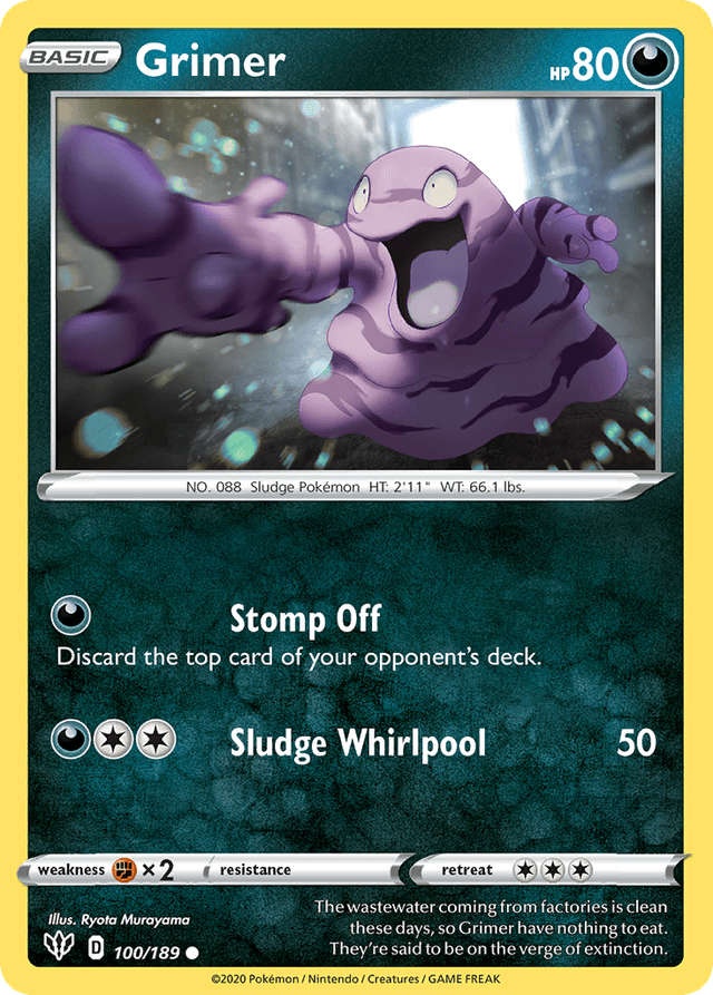 Carta Grimer 100/189 do set Darkness Ablaze — Pokémon TCG | Bynx