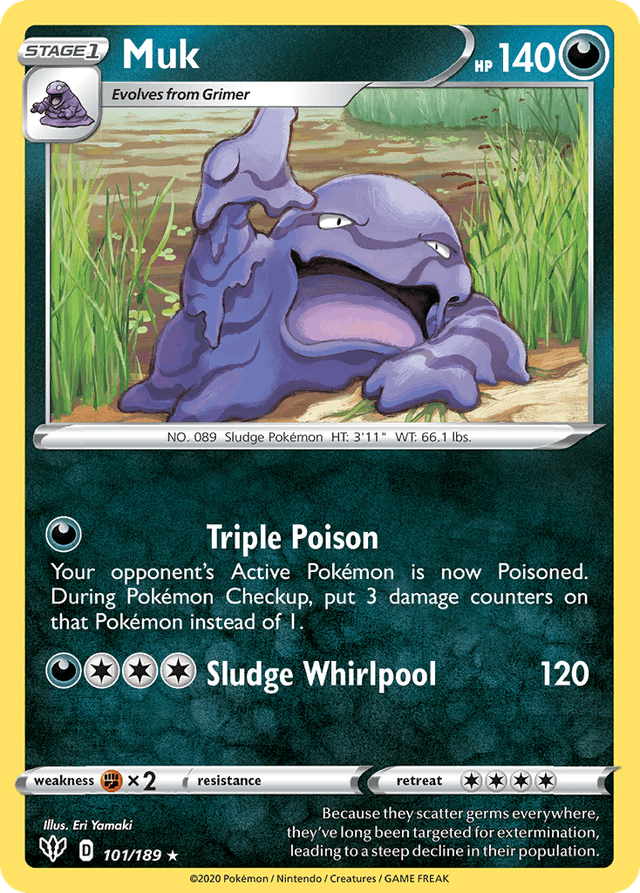 Carta Muk 101/189 do set Darkness Ablaze — Pokémon TCG | Bynx