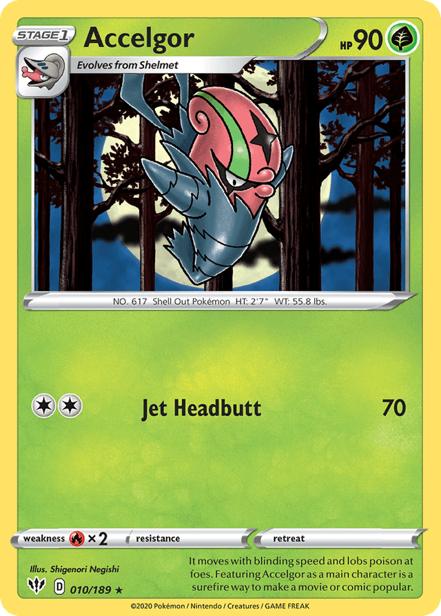 Carta Accelgor 10/189 do set Darkness Ablaze — Pokémon TCG | Bynx