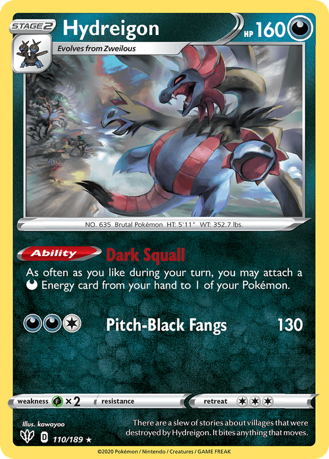 Carta Hydreigon 110/189 do set Darkness Ablaze — Pokémon TCG | Bynx