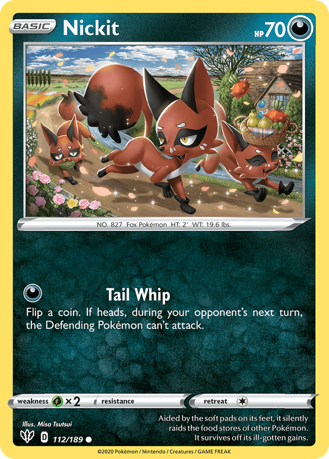 Carta Nickit 112/189 do set Darkness Ablaze — Pokémon TCG | Bynx