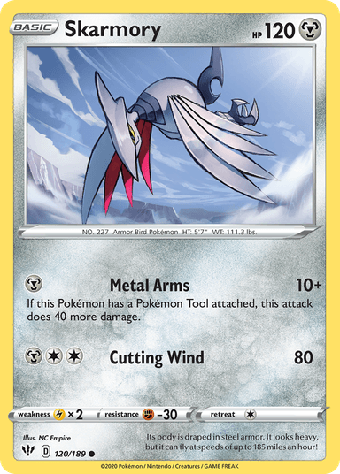 Carta Skarmory 120/189 do set Darkness Ablaze — Pokémon TCG | Bynx