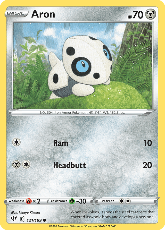 Carta Aron 121/189 do set Darkness Ablaze — Pokémon TCG | Bynx