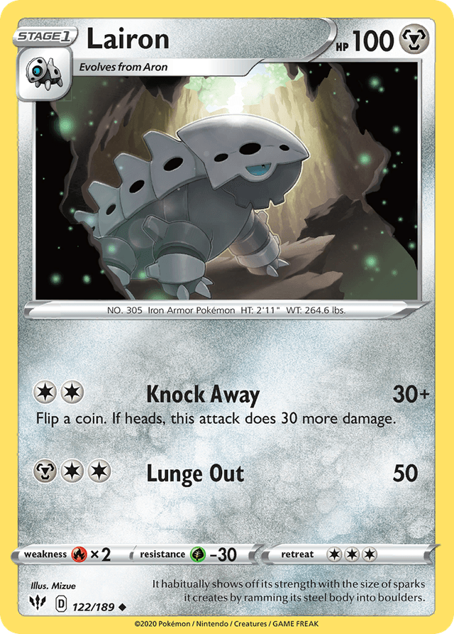 Carta Lairon 122/189 do set Darkness Ablaze — Pokémon TCG | Bynx