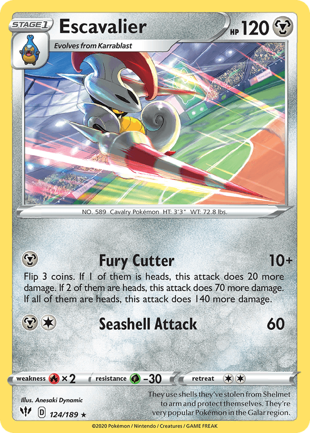 Carta Escavalier 124/189 do set Darkness Ablaze — Pokémon TCG | Bynx