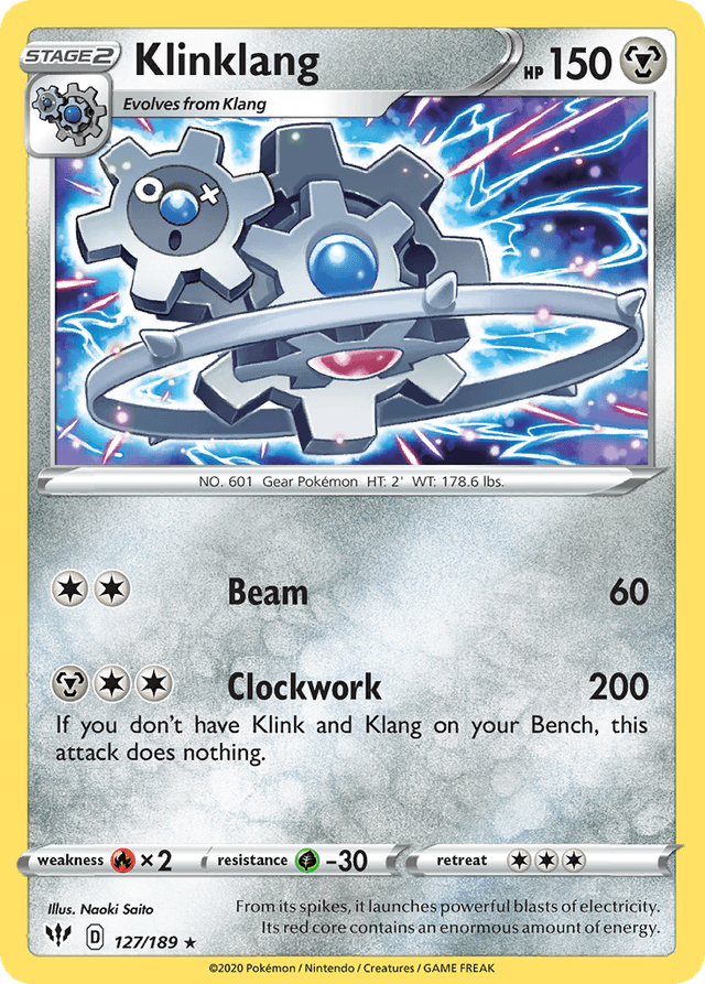 Carta Klinklang 127/189 do set Darkness Ablaze — Pokémon TCG | Bynx