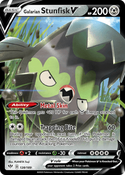Galarian Stunfisk V 128 — Darkness Ablaze
